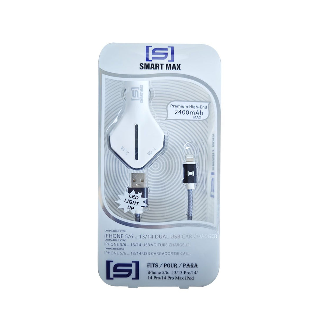 IPHONE DUAL USB CAR CHARGER 5 PCS